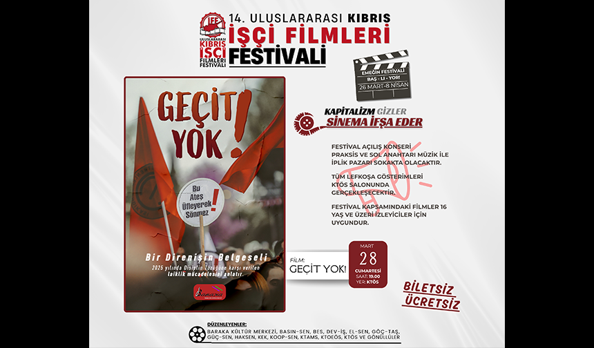 14. Uluslararası İşçi Filmleri Festivali başladı