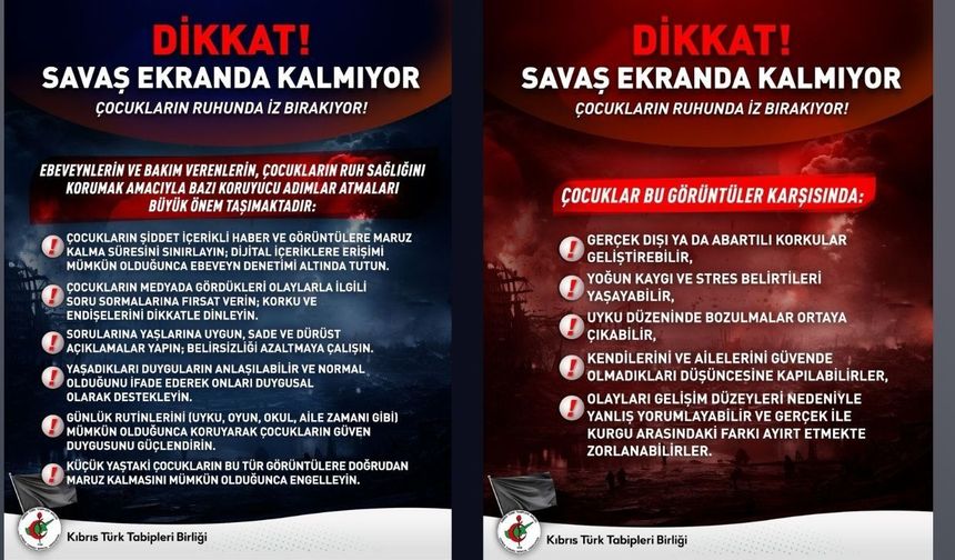 KTTB: “Savaş görüntüleri çocukların ruh sağlığını olumsuz etkileyebilir”