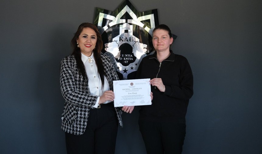 KAÜSEM Yunanca kurs programını tamamlayanlara sertifikaları verildi