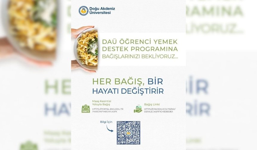DAÜ ücretsiz yemek programı devam ediyor