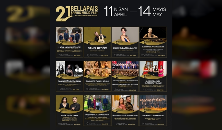 21. Uluslararası Bellapais Müzik Festivali 11 Nisan’da başlıyor