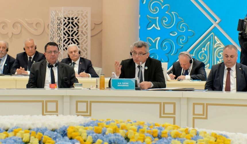 Kazakistan'daki TDT zirvesine katılan Cumhurbaşkanı Erhürman yurda döndü