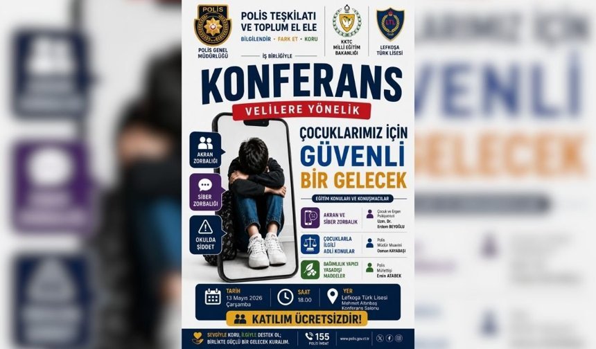 Polis, “Güvenli Okul Projesi” kapsamında velilere yönelik konferans düzenliyor
