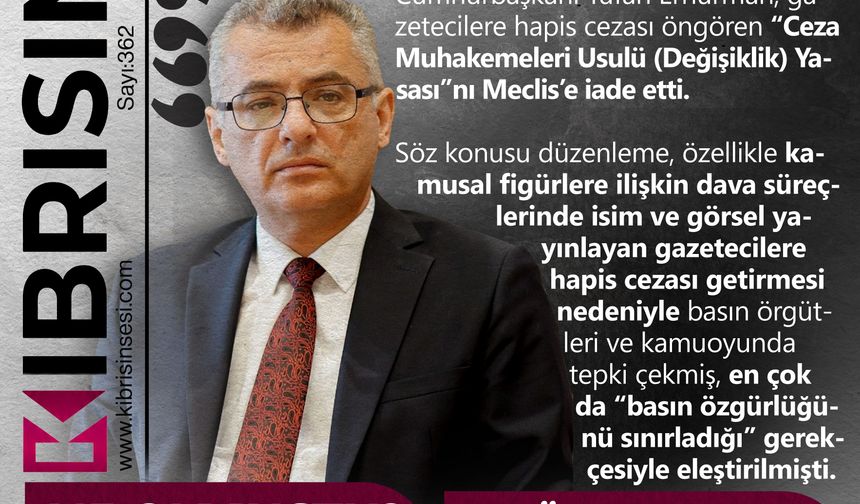 BUGÜNÜN MANŞETİ | BASIN ÖZGÜRLÜĞÜNE ÖLÇÜSÜZ MÜDAHALE RİSKİ VAR