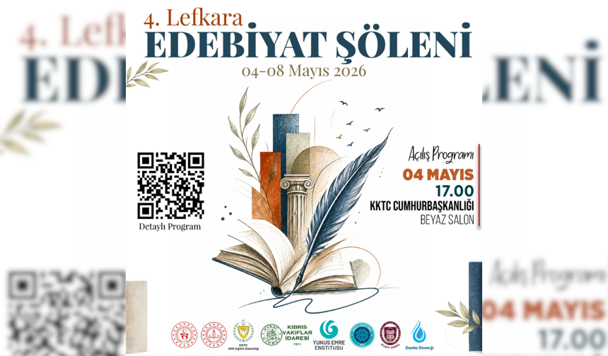 4. Lefkara Edebiyat Şöleni, 4-8 Mayıs tarihlerinde edebiyatseverlerle buluşuyor