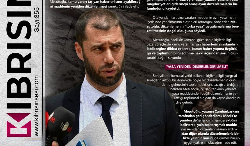 BUGÜNÜN MANŞETİ | MESUTOĞLU'NDAN ''CEZA MAHKEMELERİ USUL YASASI'' DEĞERLENDİRMESİ