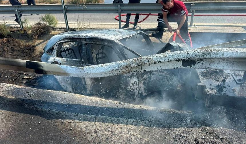 Trafik kazası ve araç yangını