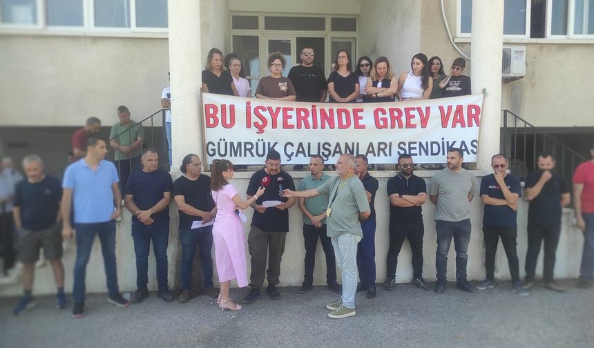 GÜÇ-SEN, Gazimağusa Limanı’nda iki saatlik uyarı grevi yaptı