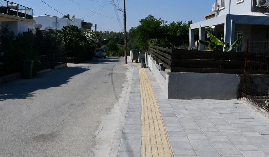 Mesarya Belediyesi, Paşaköy’de kaldırım çalışmalarını tamamladı