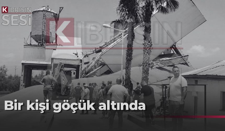 Kumyalı'da 2 bin 500 tonluk buğday silosu çöktü