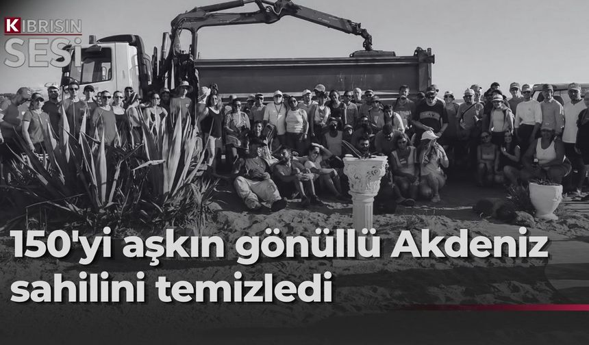 Akdeniz sahilinden 1 tondan fazla plastik atık toplandı
