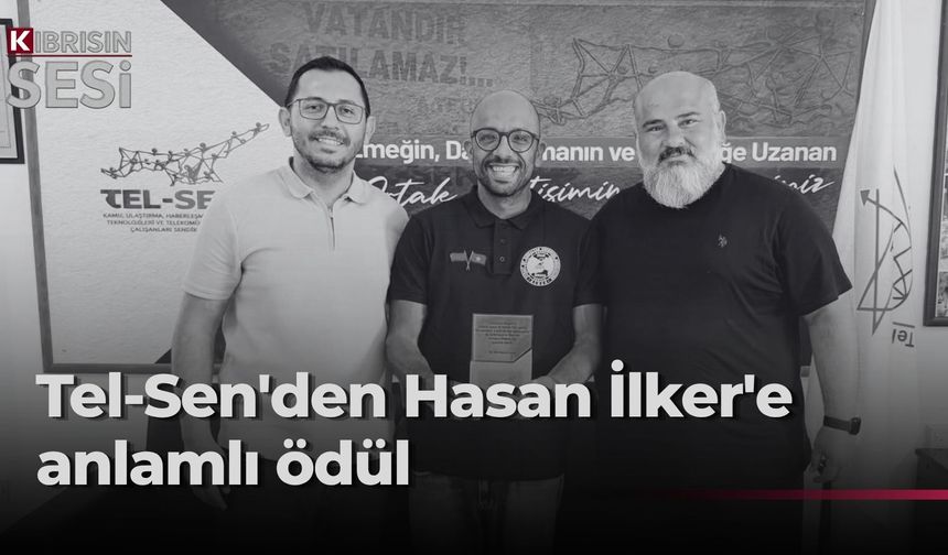 Tel-Sen’den Hasan İlker’e plaket